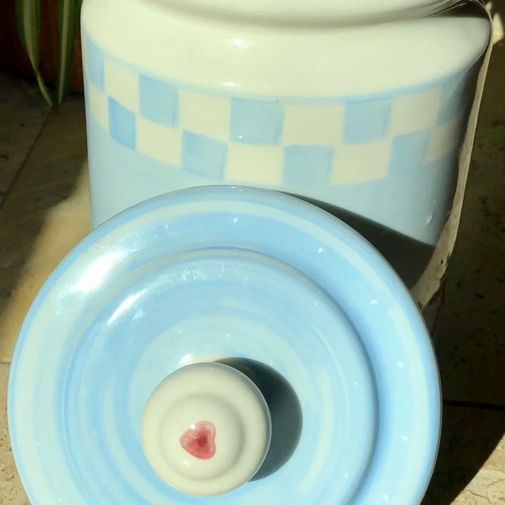 Snow People Cookie Jar Crate&Barrel vintage 3 QT made in USA Hartstone Pottery